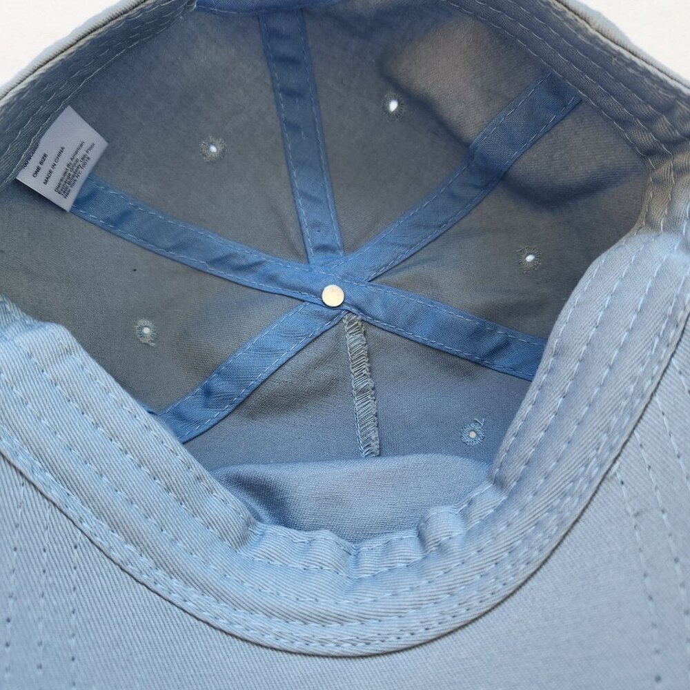 Cant Say No To Clicquot Adjustable Baseball Cap Blue Cotton Champagne Cute Girly - Picture 6 of 7